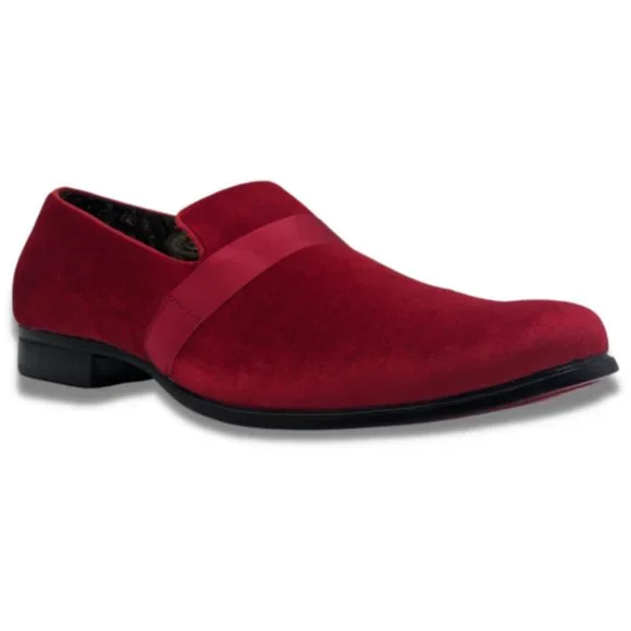 MONTIQUE MEN\'S SOLID VELVET WHITE FASHION SLIP-ON SHOE S91. Men main image 3
